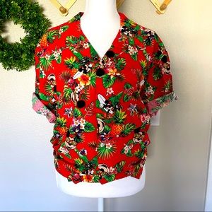 NWT Disney Hawaiian Button-Up Tee - XL